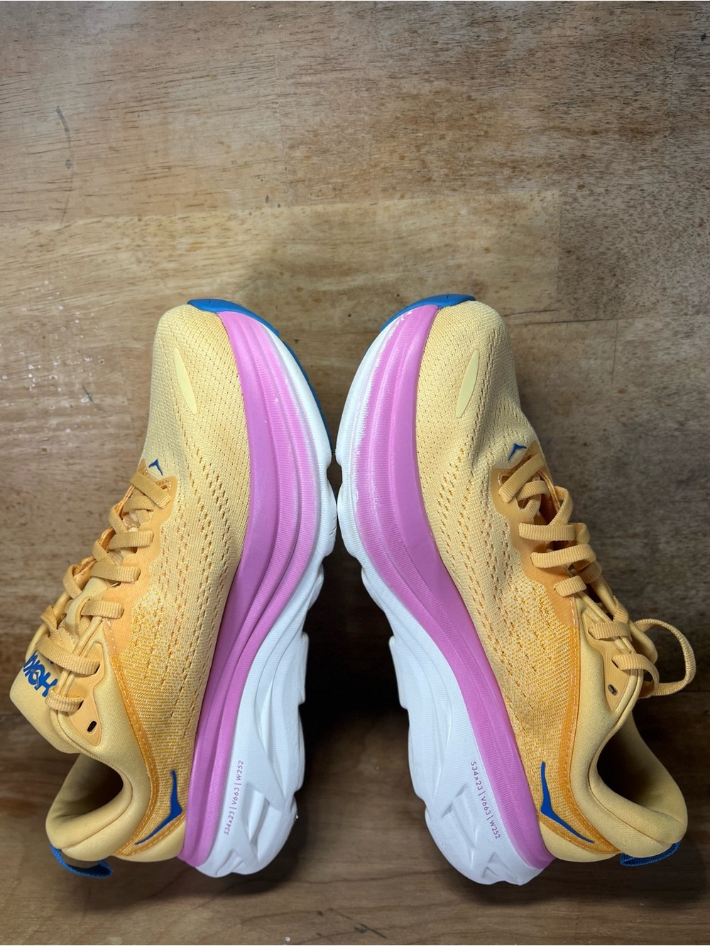 Hoka One One Bondi 8 Womens Size 7.5 Running Shoes Sneakers Impala Cyclamen - Picture 6 of 12